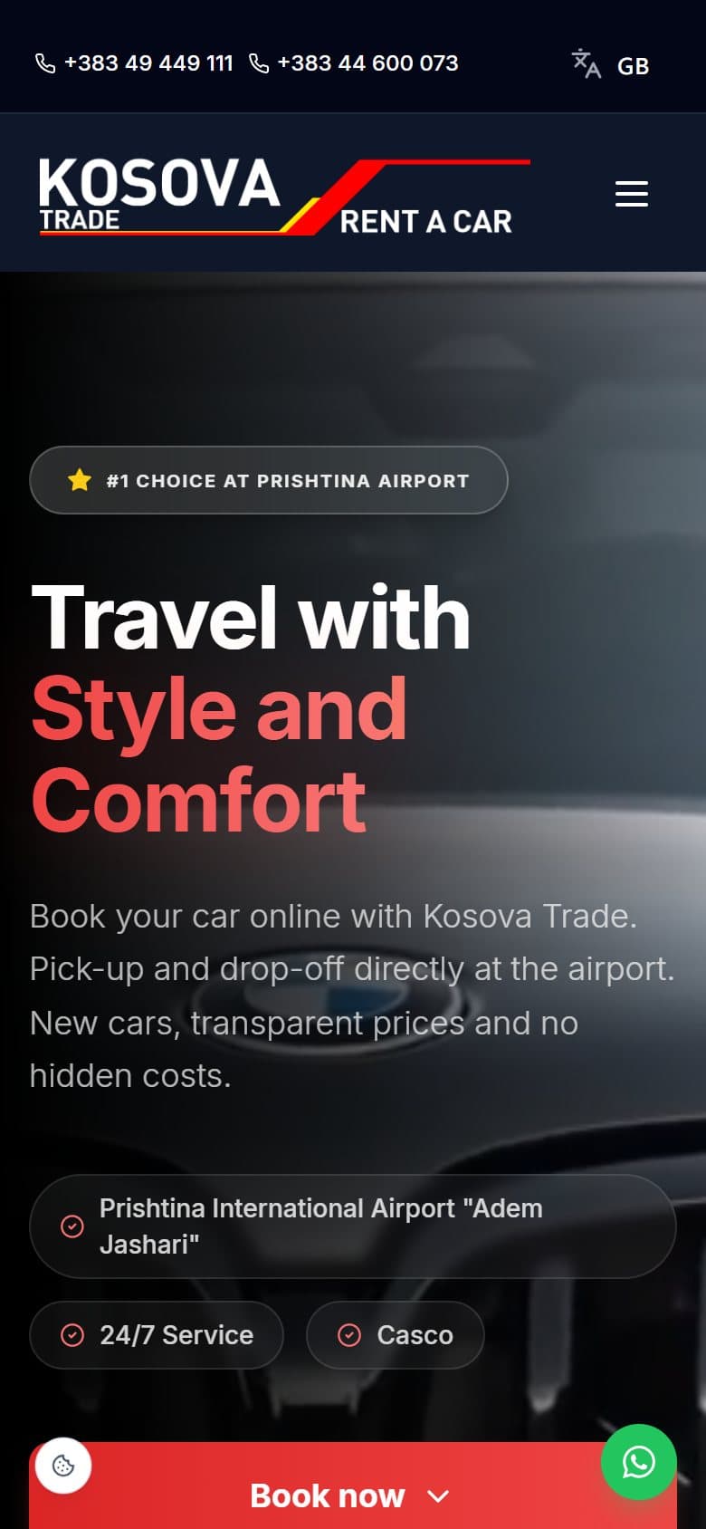Homepage on a phone