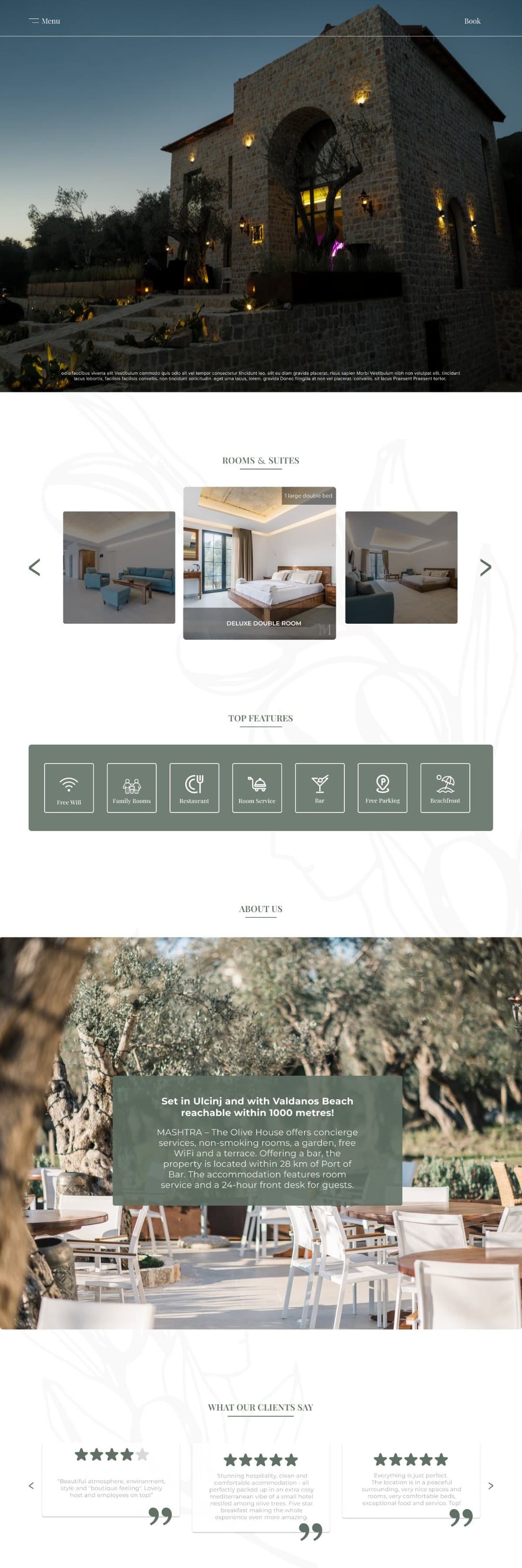Mashtra, The Olive House full page design