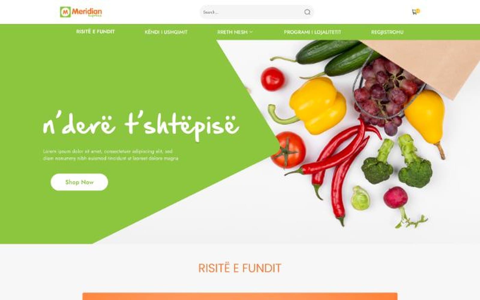 Meridian Express website design